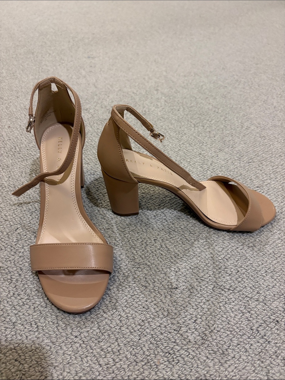Kelly & Katie Block Heels - Nude